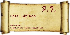 Peti Tímea névjegykártya