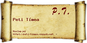 Peti Tímea névjegykártya