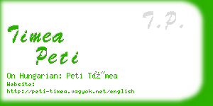 timea peti business card